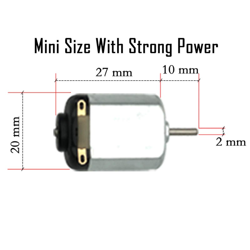 EUDAX 12 Pcs Rectangular DC Motor Mini Electric Motor 1.5-3V 24000RPM, Motor Mounting Bracket Holder for DIY Toys - Image 3